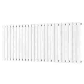 Metro Horizontal Radiator - White - Single Panel (600mm High) 1416mm Wide
