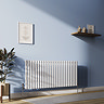 Metro Horizontal Radiator - White - Single Panel (600mm High) 1416mm Wide