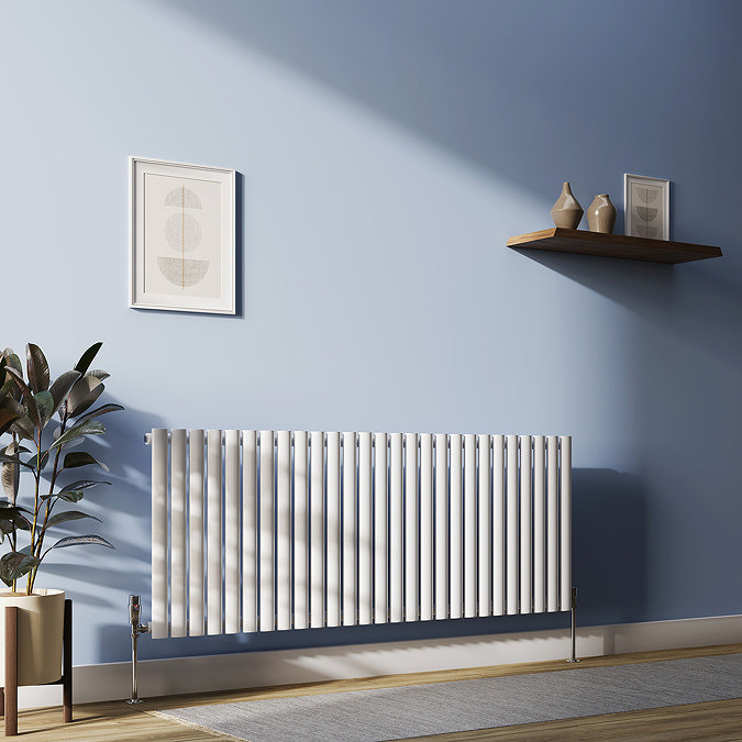 Metro Horizontal Radiator - White - Single Panel (600mm High) 1596mm Wide
