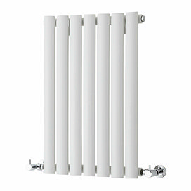 Metro Horizontal Radiator - White - Single Panel (600mm High) 413mm Wide