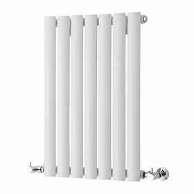 Metro Horizontal Radiator - White - Single Panel (600mm High) 413mm Wide