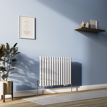 Metro Horizontal Radiator - White - Single Panel (600mm High)