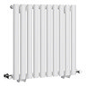 Metro Horizontal Radiator - White - Single Panel (600mm High) 590mm Wide