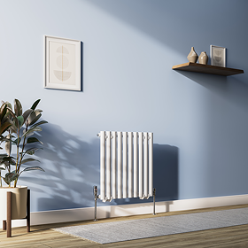 Metro Horizontal Radiator - White - Single Panel (600mm High) 590mm Wide