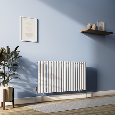 Metro Horizontal Radiator - White - Single Panel (600mm High)