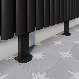 Metro Matt Black Floor Mounted Radiator Feet