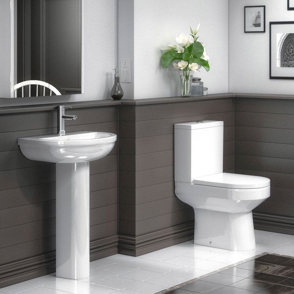 Metro Modern Basin with Full Pedestal (1 Tap Hole - Various Sizes)  Feature Large Image