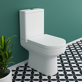 Metro Rimless Close Coupled Modern Toilet + Soft Close Seat