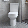 Metro Modern Close Coupled Corner Toilet incl. Wrap Over Soft Close Seat