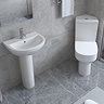 Metro Modern Close Coupled Corner Toilet incl. Wrap Over Soft Close Seat