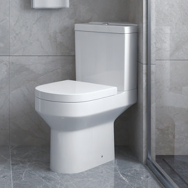 Metro Modern Close Coupled Corner Toilet incl. Wrap Over Soft Close Seat