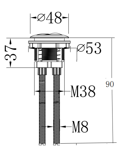 Metro Rimless Close Coupled Cistern Internal Kit