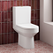 Metro Rimless Close Coupled Toilet with Soft Close Seat (Brushed Brass Flush + Hinges)