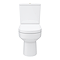 Metro Rimless Close Coupled Toilet with Soft Close Seat (Brushed Brass Flush + Hinges)