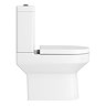 Metro Rimless Close Coupled Toilet with Soft Close Seat (Matt Black Flush + Hinges)