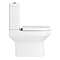 Metro Rimless Close Coupled Toilet with Soft Close Seat (Matt Black Flush + Hinges)