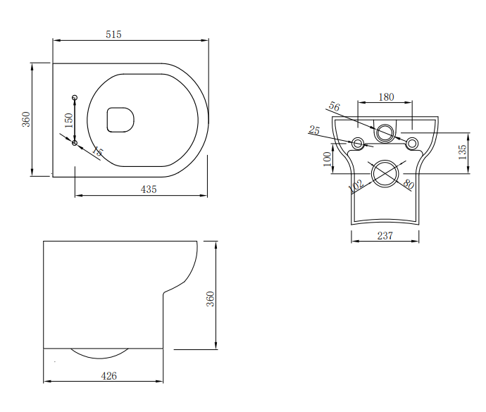 Metro Rimless Wall Hung Pan & Soft Close Seat