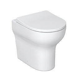 Metro Ultra-Compact Rimless Back to Wall Toilet Pan with Soft-Close Seat