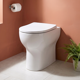 Metro Ultra-Compact Rimless Back to Wall Toilet Pan with Soft-Close Seat
