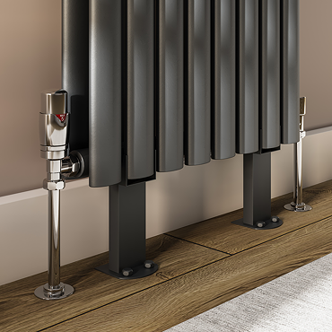 Metro Anthracite Floor Mounted Radiator Feet