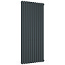 Metro Vertical Radiator - Anthracite - Double Panel (1600mm High) 649mm Wide