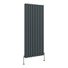 Metro Vertical Radiator - Anthracite - Double Panel (1600mm High) 649mm Wide