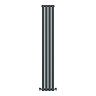 Metro Vertical Radiator - Anthracite - Double Panel (1600mm High) 236mm Wide