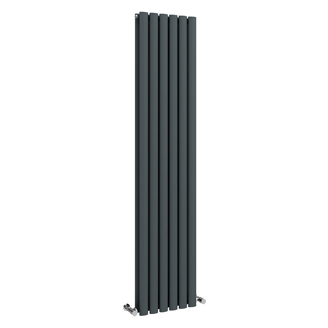 Metro Vertical Radiator - Anthracite - Double Panel (1600mm High) 354mm Wide