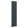 Metro Vertical Radiator - Anthracite - Double Panel (1600mm High) 354mm Wide