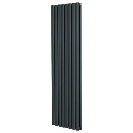 Metro Vertical Radiator - Anthracite - Double Panel (1600mm High) 472mm Wide