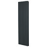 Metro Vertical Radiator - Anthracite - Double Panel (1600mm High) 472mm Wide