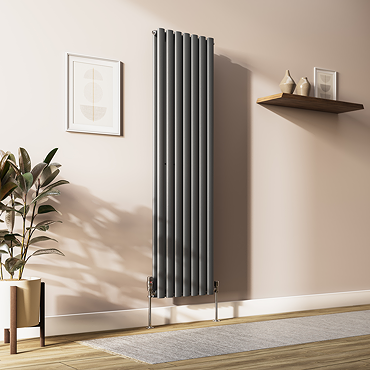 Metro Vertical Radiator - Anthracite - Double Panel (1600mm High)