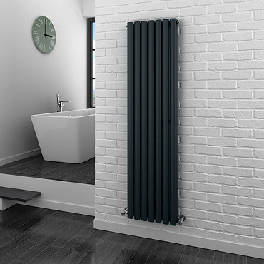 Metro Vertical Radiator - Anthracite - Double Panel (1600mm High)