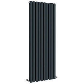 Metro Vertical Radiator - Anthracite - Double Panel (1600mm High) 590mm Wide