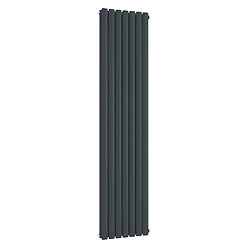 Metro Vertical Radiator - Anthracite - Double Panel (1800mm High) 413mm Wide