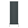 Metro Vertical Radiator - Anthracite - Double Panel (1800mm High) 649mm Wide
