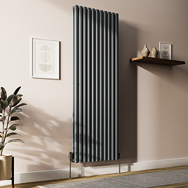 Metro Vertical Radiator - Anthracite - Double Panel (1800mm High) 649mm Wide