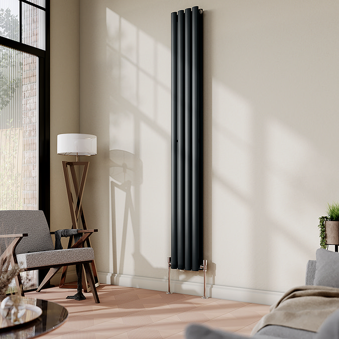 Metro Vertical Radiator - Anthracite - Double Panel (1800x236mm)