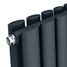 Metro Vertical Radiator - Anthracite - Double Panel (1800mm High) 472mm Wide with Rail