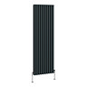 Metro Vertical Radiator - Anthracite - Double Panel (1800mm High) 590mm Wide