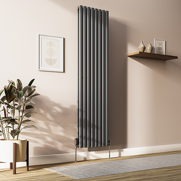 Metro Vertical Radiator - Anthracite - Double Panel (1800mm High)