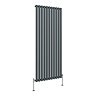 Metro Vertical Radiator - Anthracite - Single Panel (1600mm High) 649mm Wide