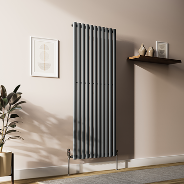 Metro Vertical Radiator - Anthracite - Single Panel (1600mm High) 649mm Wide