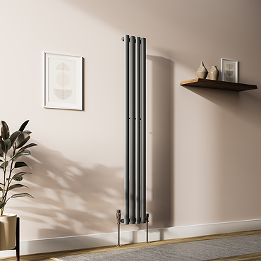 Metro Vertical Radiator - Anthracite - Single Panel (1600x236mm)