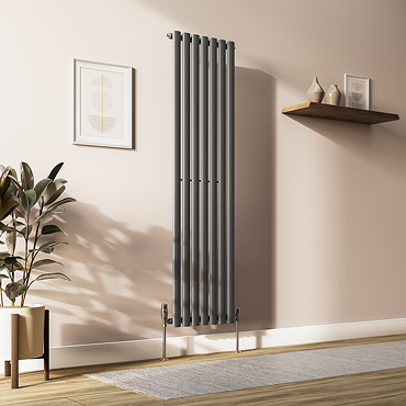 Metro Vertical Radiator - Anthracite - Single Panel 1600mm