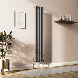 Metro Vertical Radiator - Anthracite - Single Panel (1600x295mm)