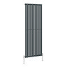 Metro Vertical Radiator - Anthracite - Single Panel (1800mm High) 649mm Wide