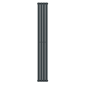 Metro Vertical Radiator - Anthracite - Single Panel (1800x236mm)