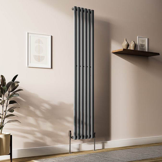 Metro Vertical Radiator - Anthracite - Single Panel (1800mm High) 354mm Wide
