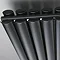 Metro Vertical Radiator - Gloss Black - Double Panel (1800mm High)  Profile Large Image